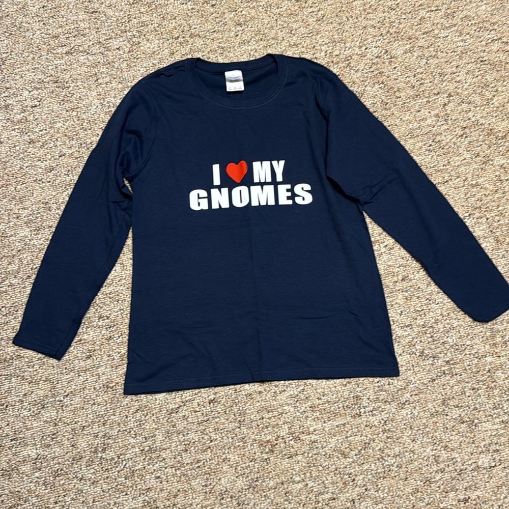 I ♥️ My Gnomes long sleeve t-shirt in navy - Picture 1 of 4